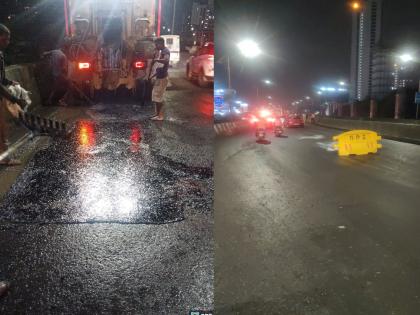 Finally, the campaign to fill the potholes has started | अखेर खड्डे बुजविण्याच्या मोहीमेला सुरवात