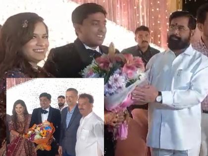 Eknath Shinde group's 'groom' and Uddhav Thackeray group's 'bride'; Shiv Sena united in Thane for marriage | शिंदे गटाचा 'वर' अन् ठाकरे गटाची 'वधू'; ठाण्यात शिवसेना एक झाली, CM शिंदेही हजर