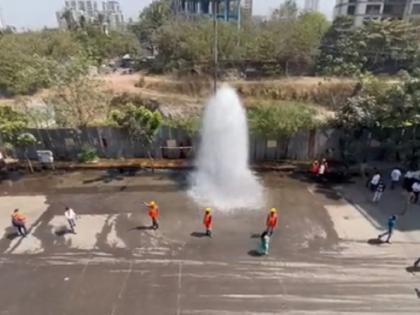 1350 mm diameter aqueduct of stem ruptured; The water supply will be cut off for a few hours | स्टेमची १३५० मिमी व्यासाची जलवाहिनी फुटली; काही तास पाणी पुरवठा बंद राहणार