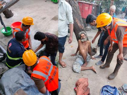 Sanjay Mhaske, who fell into the drain, was rescued safely | तोल जाऊन नाल्यात पडलेल्या संजय म्हस्के यांची सुखरूप सुटका