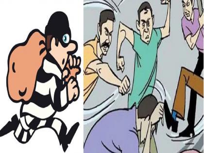 Citizens caught the thief and beat him up in Satara | आधी गळ्याला ब्लेड लावून लुटले; नंतर नागरिकांनी 'त्याला' चोपले!, साताऱ्यातील घटना