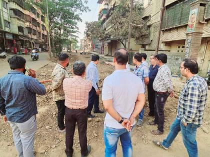 Inspection of underground sewerage work in Ulhasnagar by Additional Commissioner Jamir Lengrekar | उल्हासनगरातील भुयारी गटारीच्या कामाची अतिरिक्त आयुक्त जमीर लेंगरेकर यांच्याकडून पाहणी