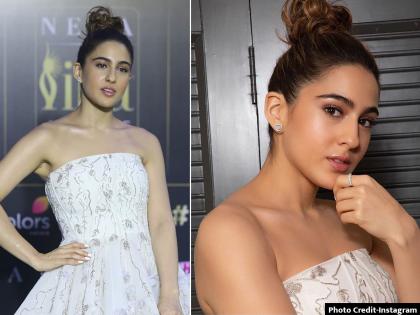 व्हाइट गाऊनमध्ये परीप्रमाणे दिसत होती सारा अली खान; तुम्हीही पडाल तिच्या प्रेमात