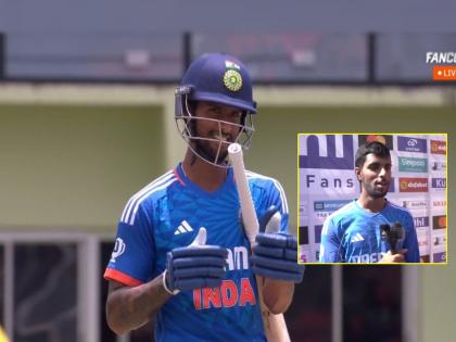  Tilak Varma did a unique celebration after scoring his fifty in ind vs wi He Dedicated His Celebration To Rohit Sharma Daughter Samaira | "मी रोहितच्या लेकीला प्रॉमिस केलंय की...", अनोख्या सेलिब्रेशनबद्दल तिलक वर्माचा खुलासा