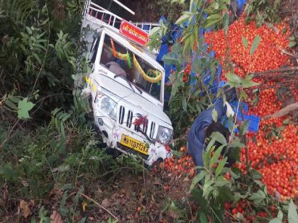 the brake of the cargo pickup failed and the vehicle plunged into a ravine about hundred feet deep At Tilari Ghat | तिलारी घाटात ब्रेक निकामी झाला, मालवाहू पिकअप कार शंभर फूट खोल दरीत कोसळली; अन् मोठा अनर्थ टळला