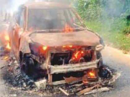 Car burning case in Tilari: Four people including Dodamarg mayor remanded in five-day custody | तिलारीतील कार जळीत प्रकरण: दोडामार्ग नगराध्यक्षांसह चार जणांना पाच दिवसांची कोठडी