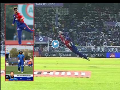 IPL 2022 T20 Match MI vs DC Live Score card Updates : What a catch by Tim Seifert to remove Kieron Pollard, Kuldeep Yadav finishes with figures of 4-0-18-3 | IPL 2022 T20 Match MI vs DC Live : Kuldeep Yadav ने Mumbai Indiansचे कंबरडे मोडले, Tim Seifertने अफलातून कॅच घेत किरॉन पोलार्डला माघारी पाठवले