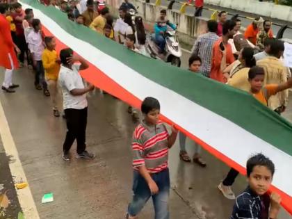 Tiranga Yatra: Akhand Tiranga Yatra was conducted on behalf of Rashtriya Swayamsevak Sangh | Tiranga Yatra: राष्ट्रीय स्वयंसेवक संघाच्या वतीने काढण्यात आली अखंड तिरंगा यात्रा 