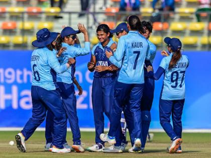 INDW vs SLW Final : Indian women cricket team won Gold in Asian Games 2023, beat Sri Lanka in Final, 18-year-old Titas Sadhu has taken 3 wickets | गोल्डन गर्ल्स! भारतीय महिला संघाने रचला इतिहास; श्रीलंकेवर रोमहर्षक विजयासह जिंकलं सुवर्ण