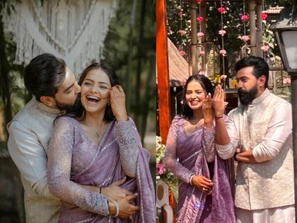 Titeeksha Tawde Siddharth Bodke engagement photos goes viral | तितिक्षा तावडे - सिद्धार्थ बोडकेचा साखरपुडा संपन्न, फोटो व्हायरल