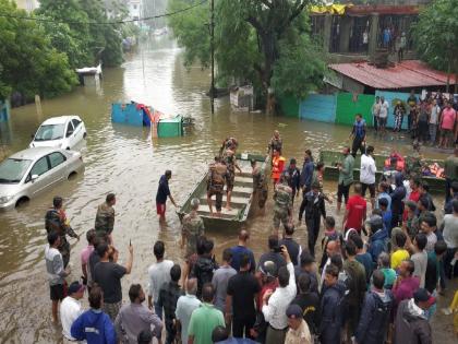 Heavy Rain in Nagpur; Rescue team rescued 349 people safely | Nagpur Rain : नागपूर अतिवृष्टी; बचाव पथकाने ३४९ लोकांना सुखरूप बाहेर काढले