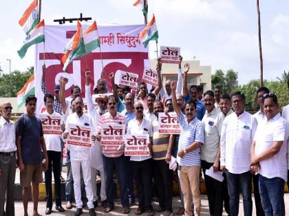 Residents of Sindhudurg are aggressive against the toll collection at Osargaon toll plaza.The manager was brought in | ओसरगाव टोल नाक्यावरील टोलवसुलीविरोधात सिंधुदुर्गवासीय आक्रमक, व्यवस्थापकाला आणले फरफटत