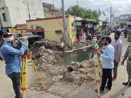 Champa Chowk to Jalna Road Total Survey Station started; No opposition from property owners, only cooperation | चंपाचौक ते जालना रोड टोटल सर्व्हे स्टेशन सुरू; मालमत्ताधारकांचे विरोध न करता सहकार्यच