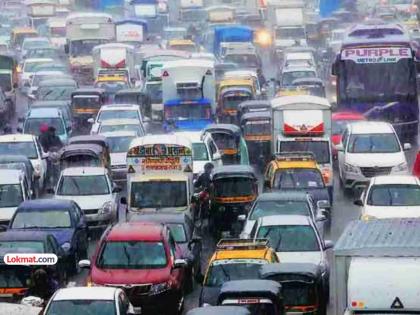199 mm rain in Navi Mumbai; Traffic jams at places on Thane-Belapur road, Sion-Panvel highway | नवी मुंबईत १९९ मिमी पाऊस; ठाणे-बेलापूर रस्ता, सायन-पनवेल महामार्गावर वाहतूक ठिकठिकाणी कोंडी