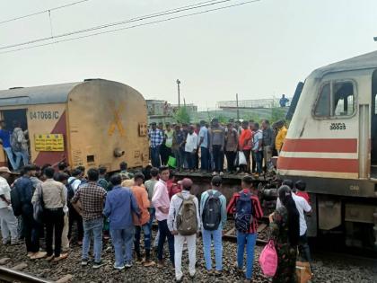 Engine of Mumbai Ahmedabad passenger train separated from coach at Vaitarna station | वैतरणा स्थानकात मुंबई अहमदाबाद पॅसेंजरच्या गाडीचे इंजिन डब्ब्यापासून झाले वेगळे