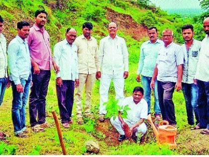 4000 seedlings in five years on the hill- Good news-dribble water: Avalya initiative in Killemachandrargad | डोंगरावर पाच वर्षात ४000 रोपे- गुड न्यूज-ठिबकने पाणी : किल्लेमच्छिंद्रगड येथील अवलियाचा उपक्रम