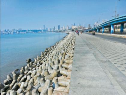 13,000 tetrapods installed by the Municipal Corporation on Marine Drive; It will last for the next 100 years | मरिन ड्राइव्हवर महापालिकेने बसविले १३ हजार टेट्रापॉडस; पुढील १०० वर्ष टिकणार