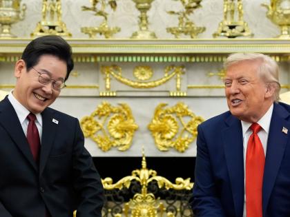 South Korean President Lee meets Trump at the White House! Kim Jong Un mentioned in the discussion | दक्षिण कोरियाचे राष्ट्राध्यक्ष ली व्हाईट हाऊसमध्ये, ट्रम्प यांची घेतली भेट! चर्चेत झाला किम जोंग उनचा उल्लेख