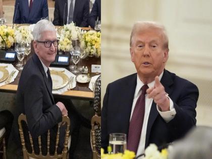 Donald Trump upset over Apple's investment in India; asks Tim Cook a direct question in front of everyone | Apple च्या भारतातील गुंतवणूकीवर ट्रम्प नाराज; टिम कुक यांना सर्वांसमोर थेट प्रश्न विचारला... Donald Trump upset over Apple's investment in India; asks Tim Cook a direct question in front of everyone | Apple च्या भारतातील गुंतवणूकीवर ट्रम्प नाराज; टिम कुक यांना सर्वांसमोर थेट प्रश्न विचारला...