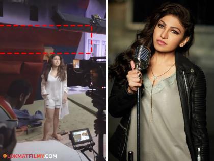 bollywood singer tulsi kumar accident during the shooting the set fell on the body and watch the video | प्रसिद्ध गायिका तुलसी कुमारचा अपघात; शूटिंगदरम्यान सेट अंगावर कोसळला अन्, VIDEO व्हायरल