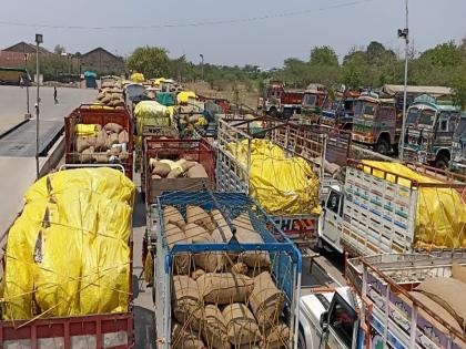 Turmeric market will open tomorrow after 12 days; Queues of vehicles in the yard the day before | तब्बल १२ दिवसानंतर उद्या हळद मार्केट उघडणार; यार्डात आदल्या दिवशीच वाहनांच्या रांगा