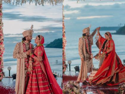 प्रसिद्ध अभिनेत्री बॉयफ्रेंडसोबत चढली बोहल्यावर; समुद्रकिनारी थाटामाटात बांधली लग्नगाठ, फोटो व्हायरल