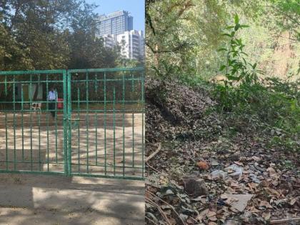 Thane Municipal Corporation's 3 acre garden at Hiranandani Meadows in Thane is in a miserable condition | ठाण्यातील हिरानंदानी मेडोज येथे ठाणे महानगर पालिकेचे ३ एकर उद्यान दयनीय अवस्थेत