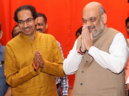 Amit Shah and Uddhav Thakarnei resigns from the presspersons of the journalists. | पत्रकारांचे प्रश्र टाळून अमित शहा अन् उद्धव ठाकरेंनी उरकली पत्रपरिषद!