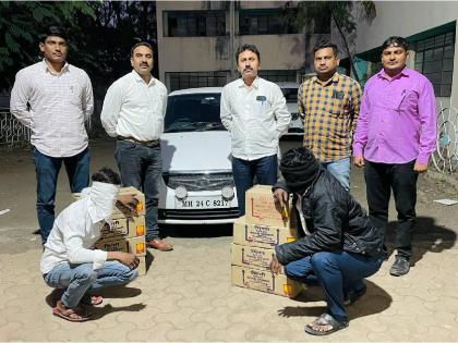 Illegal Liquor Traffic, Two Caught with Car; State Excise Department action | अवैध दारूची वाहतूक, कारसह दाेघांना पकडले; राज्य उत्पादन शुल्क विभागाची कारवाई