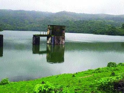 Wall collapsed of umate Dam | उमटे धरणातील भिंतीची पडझड