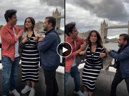 Umesh Kamat's fight with a person over Priya Bapat in London, video goes viral | लंडनमध्ये प्रिया बापटवरून उमेश कामतचं एका व्यक्तीसोबत जुंपलं भांडण, व्हिडीओ व्हायरल