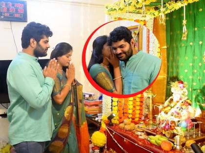 Akshaya Deodhar visits Fiance Hardeek Joshi's Ganpati watch Exclusive Interview | Exclusive Interview : होणाऱ्या सासरी पहिल्यांदाच बाप्पाच्या दर्शनाला आली अक्षया, हार्दिकने घेतला धम्माल उखाणा