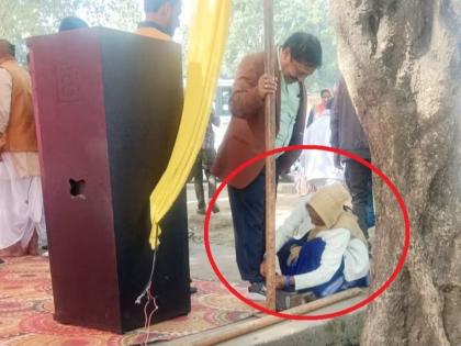 cm mohan yadav took action against the sdm who made woman tie her shoe laces | महिलेकडून बुटाची लेस बांधून घेणं SDM ला पडलं महागात; मुख्यमंत्र्यांनी दिले कारवाईचे आदेश