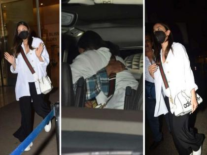 Alia Bhatt flaunts her baby bump at airport shout baby at Ranbir Kapoor | Alia Bhatt VIDEO : प्रेग्नंट आलिया भटनं फ्लॉन्ट केला बेबी बम्प, विमानतळावर मिळालं गोड सरप्राईज