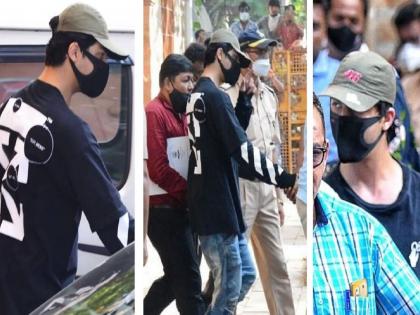 PHOTOS : अटकेनंतरचे आर्यन खानचे ताजे फोटो, कॅमेरे पाहून उडाला चेहऱ्याचा रंग