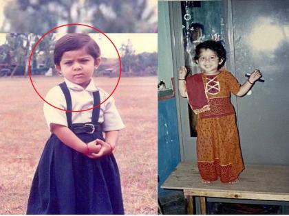 marathi actress Sonalee Kulkarni Throwback childhood photo goes viral on internet | शाळेच्या गणवेशातील गोबऱ्या गालांच्या या क्यूट गर्लला ओळखलंत? आहे मराठीतील दिग्गज अभिनेत्री