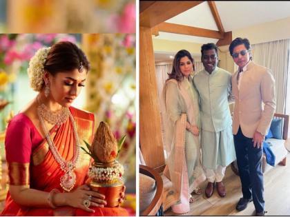 Nayanthara-Vignesh Shivan Wedding Shah Rukh Khan reached at Nayanthara wedding: | WikkiNayan Wedding: ‘खान साहब’ रेडी फॉर वेडिंग, नयनतारा-विग्नेशच्या लग्नात कोण कोण आले पाहुणे?