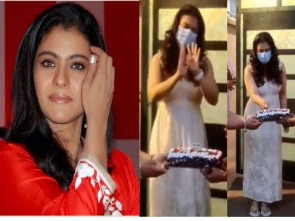 kajol gets brutally trolled for her behaviour with fans who brought birthday cake for her | VIDEO: काजोलचा ‘बर्थ डे’ व्हिडीओ पाहून भडकले लोक; म्हणाले, इतका अ‍ॅटिट्यूड? का इतका भाव देता?