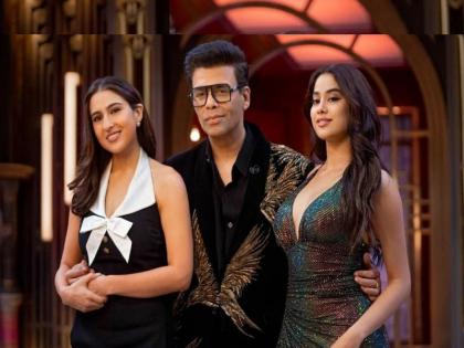 Koffee With Karan 7 Sara Ali Khan Janhvi Kapoor dated 2 brothers know who | Koffee With Karan 7:  ‘या’ दोन भावांना सारा अली खान व जान्हवी कपूरने केलं डेट, करणच्या शोमध्ये झाला खुलासा