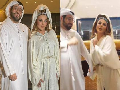 rakhi sawant ask for golden visa from dubai shiekh video viral | Rakhi Sawantचा ‘ड्रामा’ पाहून दुबईतील ‘शेख’ही शॉक्ड ; कोरोनाचा बहाणा करून काढला पळ...! 