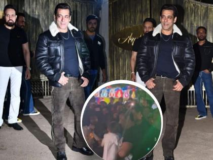 salman khan cuts cake with niece ayat watch inside video from his 56th birthday party | Video: पडता पडता वाचला सलमान खानचा बर्थ डे केक, भाईजानने आयतसोबत साजरा केला वाढदिवस