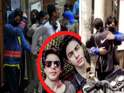 Fact Check: Shah Rukh Khan hugging Aryan Khan fake video went viral | Fact Check: कोर्टाच्या आवारात शाहरूखने Aryan Khan ला मारली गच्च मिठी? काय आहे ‘त्या’ व्हायरल व्हिडीओमागचं सत्य
