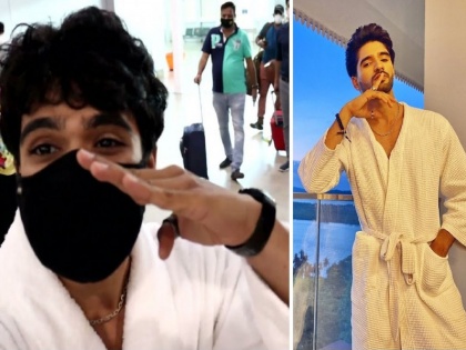 kumkum bhagya actor zeeshan khan reached airport in bathrobe and took flight | आली लहर, केला कहर...! चक्क बाथ्रोबमध्ये एअरपोर्टवर पोहोचला अभिनेता झीशान खान; पाहून सारेच हैराण