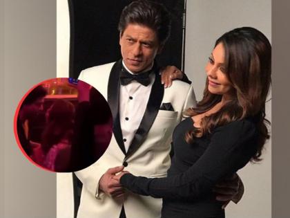 shah rukh khan and gauri khan fighting at nmacc AMBANI event | Shahrukh Gauri: काय सांगता? अंबानी कुटुंबाच्या कार्यक्रमात शाहरूख गौरीवर चिडला? ‘तो’ VIDEO व्हायरल