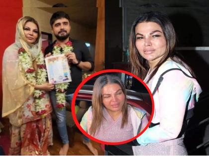 rakhi sawant cries in front of paprazzi about marriage with aadil durrani | Rakhi Sawant: आदिलने लग्न स्वीकारलं नाही तर..., मीडियासमोर ढसाढसा रडली राखी सावंत!!