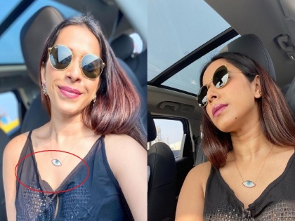 Chala Hawa Yeu Dya fame Shreya Bugde share stylish photo with unique bigg boss pendant | श्रेया बुगडेच्या गळ्यात ‘बिग बॉस’चा ‘डोळा’; ‘कॉमेडी क्वीन’च्या हटके लॉकेटची चर्चा जोरात