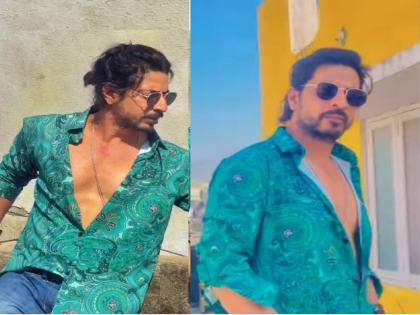 shah rukh khan doppelganger ibrahim qadri made video on pathaan besharam rang | Shah Rukh Khan Lookalike : ‘सेम टू सेम’ शाहरूख! ‘बेशरम रंग’चा हा व्हायरल व्हिडीओ पाहून क्षणभर तुम्हीही व्हाल कन्फ्युज