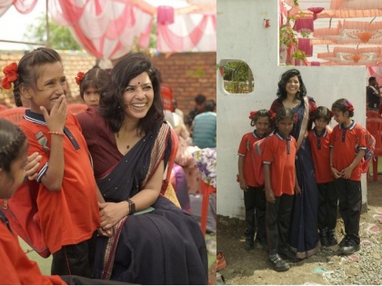 sacred games fame rajshri deshpande set up a school for sugarcane workers children | Rajshri Deshpande : मानलं बाई तुला! ‘सेक्रेड गेम्स’ फेम मराठमोळी अभिनेत्री राजश्री देशपांडेनं गावात उभारली शाळा 