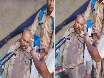 UP head constable fainted and died the inspector kept making the video | जीव वाचवण्यापेक्षा VIDEO महत्त्वाचा...; बेशुद्ध हवालदाराला रुग्णालयात नेण्याऐवजी अधिकाऱ्याने काढला व्हिडीओ