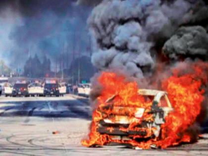 Hollywood city in America is on fire; stones and fireworks thrown at police, huge opposition to campaign against illegal immigrants | अमेरिकेतील हॉलीवूडचे शहर पेटले; पोलिसांवर फेकले दगड अन् फटाके, अवैध प्रवाशांविरुद्धच्या मोहिमेला प्रचंड विरोध Hollywood city in America is on fire; stones and fireworks thrown at police, huge opposition to campaign against illegal immigrants | अमेरिकेतील हॉलीवूडचे शहर पेटले; पोलिसांवर फेकले दगड अन् फटाके, अवैध प्रवाशांविरुद्धच्या मोहिमेला प्रचंड विरोध